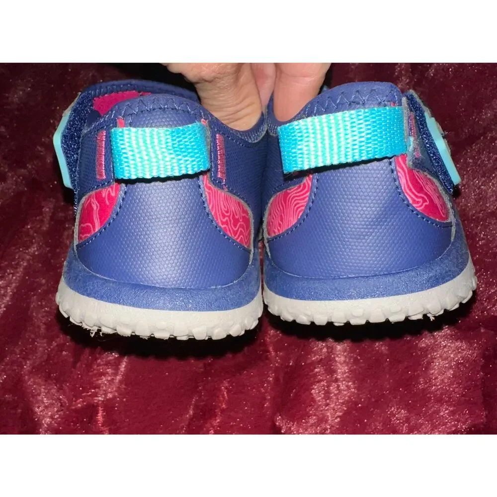KEEN Girl’s Sandals Anatomic Footbed Waterproof Washable Shoes Pink/Blue Sz 1